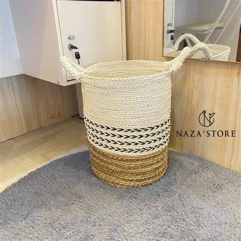 Jual Keranjang Laundry Coverpot Jumbo Anyaman Seagrass Shopee Indonesia