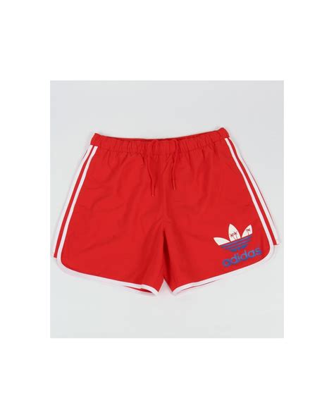 Adidas Originals Island Escape Swim Shorts Red Adidas Originals Mens