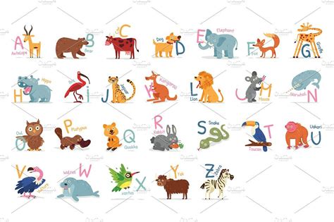 Animal Alphabet Animal Alphabet Drawing With Letters Animal Alphabet