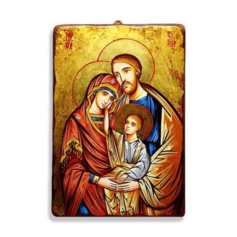 Icona Sacra Famiglia Cm 22x32