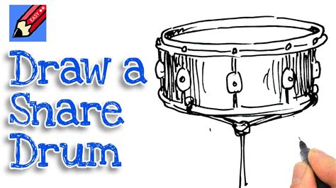 Learn How To Draw A Snare Drum Real Easy For Kids And Beginners Youtube