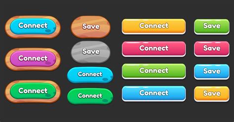 Buttons Set 2d Gui Unity Asset Store