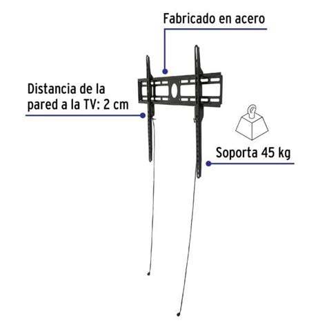 Soporte Para Pantallas De 32 A 70 Fijo Volteck