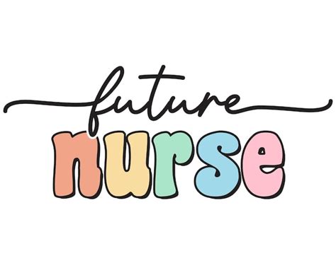 Future Nurse Medical Career Cita Retro Tipografía Maravillosa