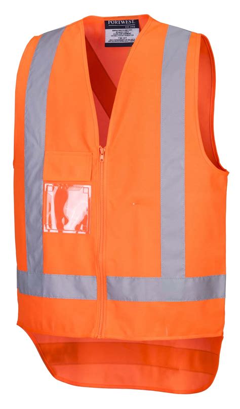 Portwest Unisex Ttmc X Back Reflective Taped Hi Vis Vest With Zip Tm310 Orange Boost Safety