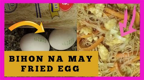 MASARAP NA ULAM BIHON NA MAY FRIED EGG YouTube