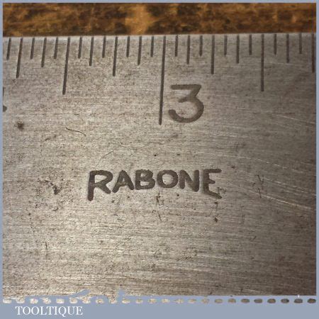 Vintage Rabone No Cast Steel Carpenters Try Square Good