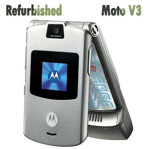 Refurbished Motorola Original Unlocked Motorola Razr V3 Flip Mobile ...