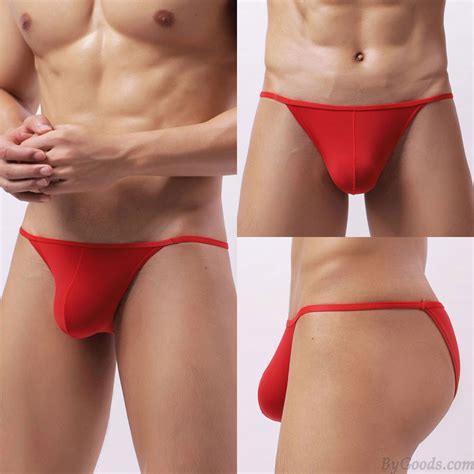 Sexy mince respirant glace soie pure hommes string sous vêtements