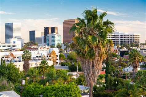 Beverly Hills California Usa Rooftop Skyline Stock Image Image Of