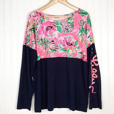 NWT Lilly Pulitzer Finn Top Cockatoo Pink Pause For A Cause Size XL EBay