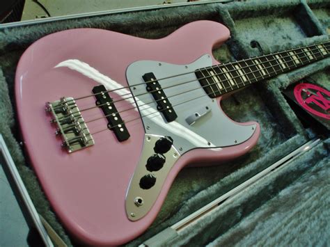 Sold Hot Fuschia Jazz Bass Build Matching Headstock Looky