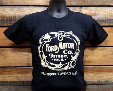 Ford Motor Company Vintage Logo T Shirt Ford Piquette Avenue Plant