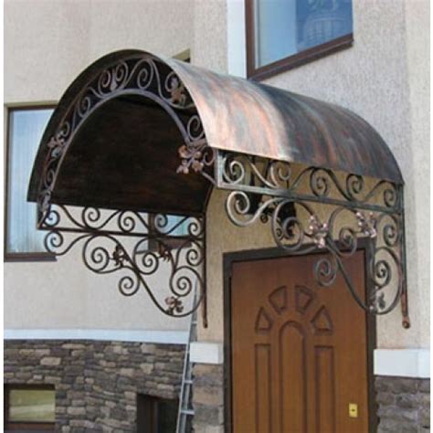 Customized Luxury Wrought Iron Awning Galvanized Steel Classical Canopy