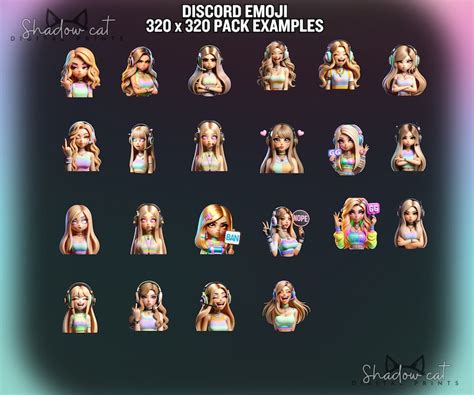 Blonde Twitch Emotes Chibi Girl Emojis Kawaii Anime Gamer Girl Streamer Emotes For