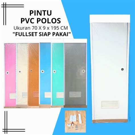 Jual Pintu PVC Kamar Mandi PVC Polos Warna Warni Putih Hijau Kuning