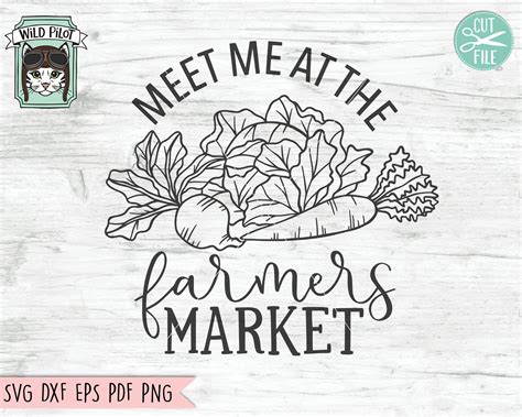 Farmers Market Svg File Farmers Market Cut File Market Etsy Canada