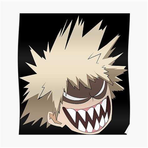 "Bakugo angry" Poster for Sale by Migi-Desu | Redbubble