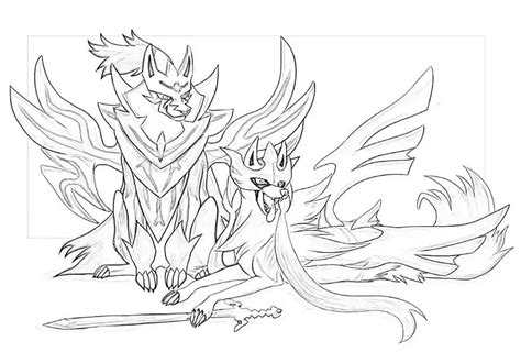 Zacian Pokemon Coloring Page