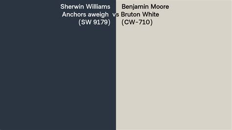 Sherwin Williams Anchors Aweigh Sw Vs Benjamin Moore Bruton