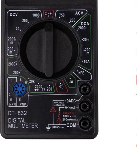 Professionele Digitale Multimeter Inclusief Stroomkabels En Batterij