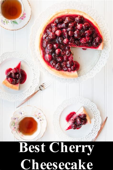 Best Cherry Cheesecake Recipe Little Sweet Baker