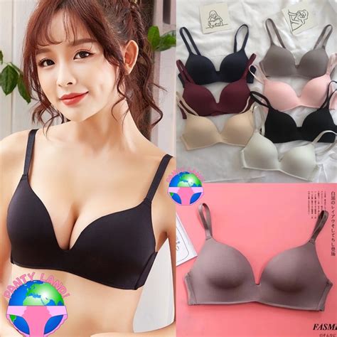 Plain Korean Push Up Bra Non Wire Neutral Colors Breathable Push Up Bralette See Shopee