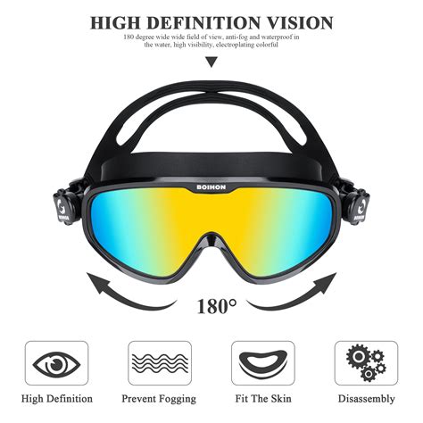 Topcobe Swim Goggles For Adults Anti Fog Swim Mask Diving Mask For