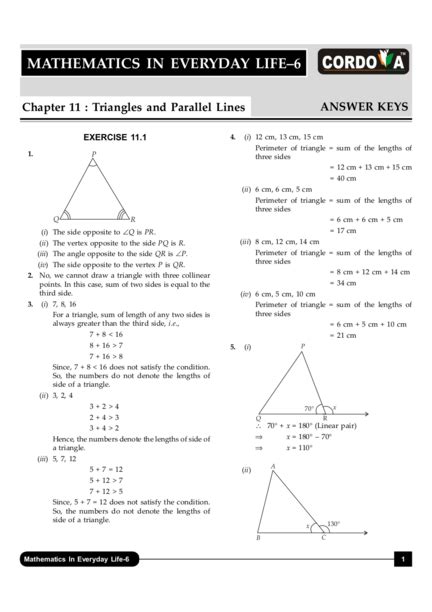 Properties Of Triangle Angle Sum Of A Triangle