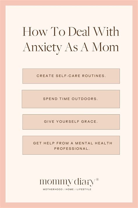 How To Deal With Anxiety As A Mom Mommy Diary