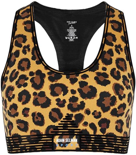 Adam Selman Sport Bonded Active Leopard Print Bra Top Shopstyle