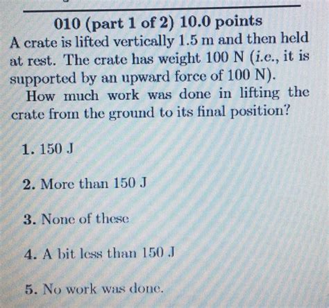 Solved Part Of Points A Crate Is Lifted Chegg