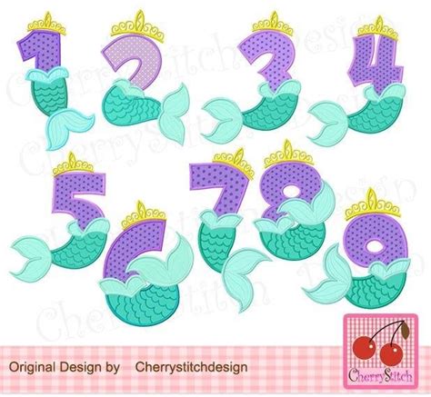 The Numbers Are Made Up Of Mermaid Tails And Crowns