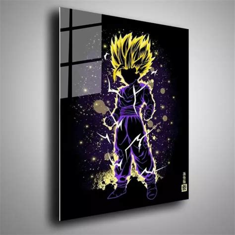 Cuadro Metalico Gohan Super Saiyan Dragon Ball Arte 40x60cm Meses Sin