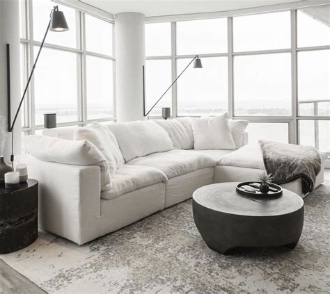 All White Modern Cloud Sofa Couches Living Room Home Living Room