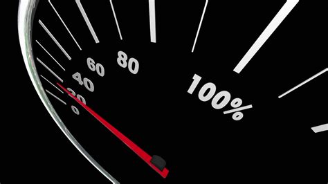 100 Percent Number Speedometer Animated Video Motion Background