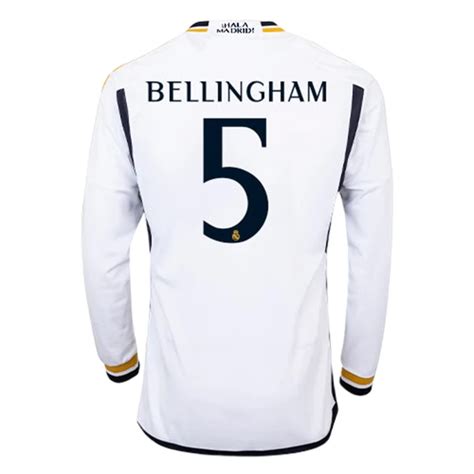 Real Madrid Fu Balltrikots Bellingham Langarm Heimtrikot