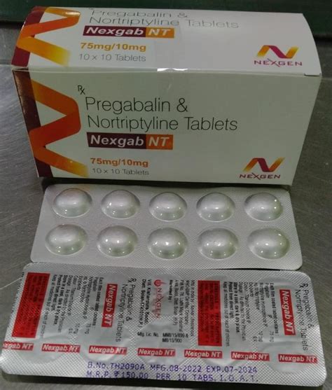 Nexhab Nt Pregabalin And Nortriptyline Tablets Navkar Lifesciences 10x10 At ₹ 50stripe In Baddi