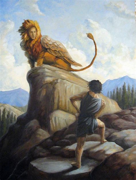 Oedipus And The Sphinx Mythology Art Greek Creatures Sphinx