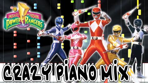 Crazy Piano Mix Mighty Morphin Power Rangers Theme Youtube