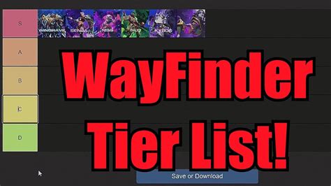 WayFinder Tier List YouTube