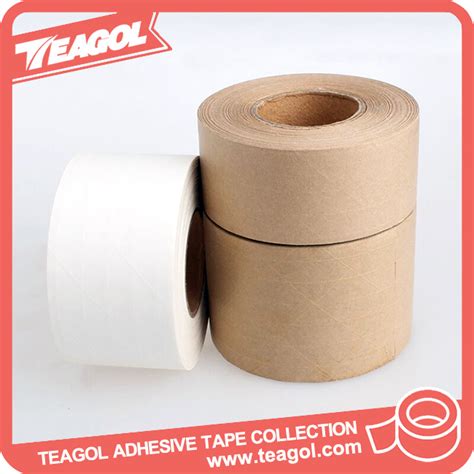 Printing Roll Water Activated Reinforced Kraft Paper Gummed Tape