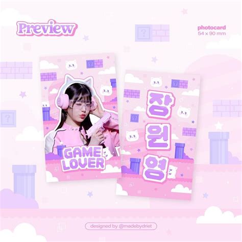 👾🎮🗯️ Photocard Size 54 X 90 Mm Designed By Driet 🍮 Trong 2024 Hình ảnh