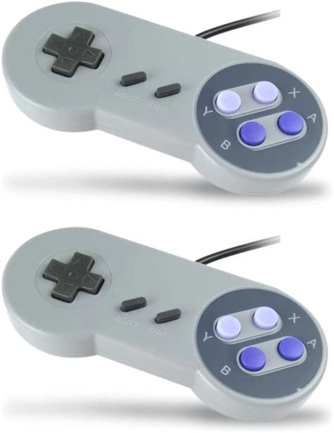 2 Pcs Wired Super Usb Controller Gamepad Joysticks Retro