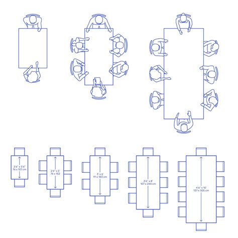 Rectangle Table Sizes Dimensions Drawings, 42% OFF