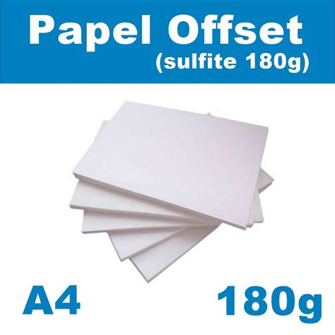 Papel Sulfite 180g Offset Fosco Tamanho A4 50 Folhas Shopee Brasil