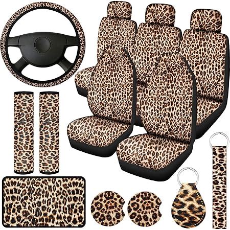 Amazon Pieces Leopard Print Car Seat Covers Full Set Leopard