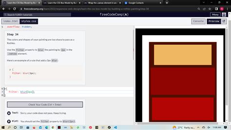 Learn the CSS Box Model by Building a Rothko Painting - Step 34 - HTML ...