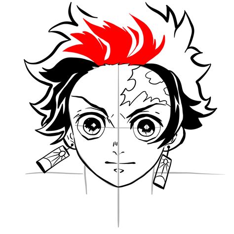 How To Draw Tanjiro Kamado Demon Slayer Sketchok Easy Drawing Guides Nbkomputer