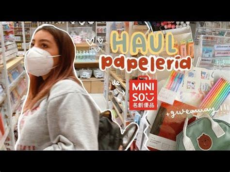 Probando Papeler A De Miniso Haul Giveaway Youtube Miniso